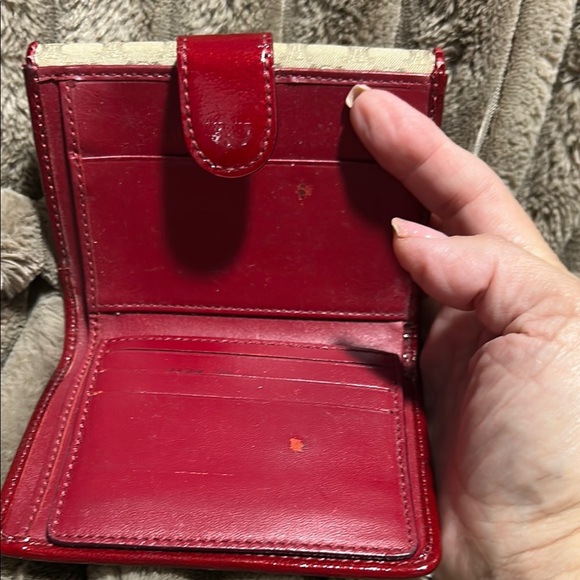 Celine Tan and Red Wallets with Monogram Pattern - Picture 9 of 11